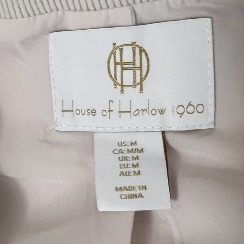 House of Harlow 1960 Cream Ivory Corduroy-like V-neck Button Up Sleeveless Vest - Picture 2 of 5